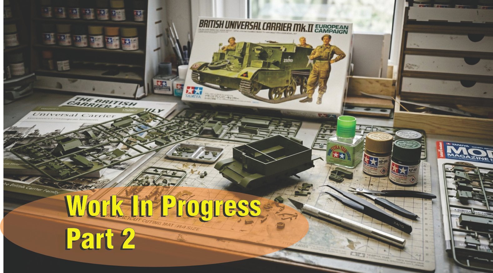 Montando o British Universal Carrier Mk.II Tamiya 1/35: Parte 2 – Montagem Interior