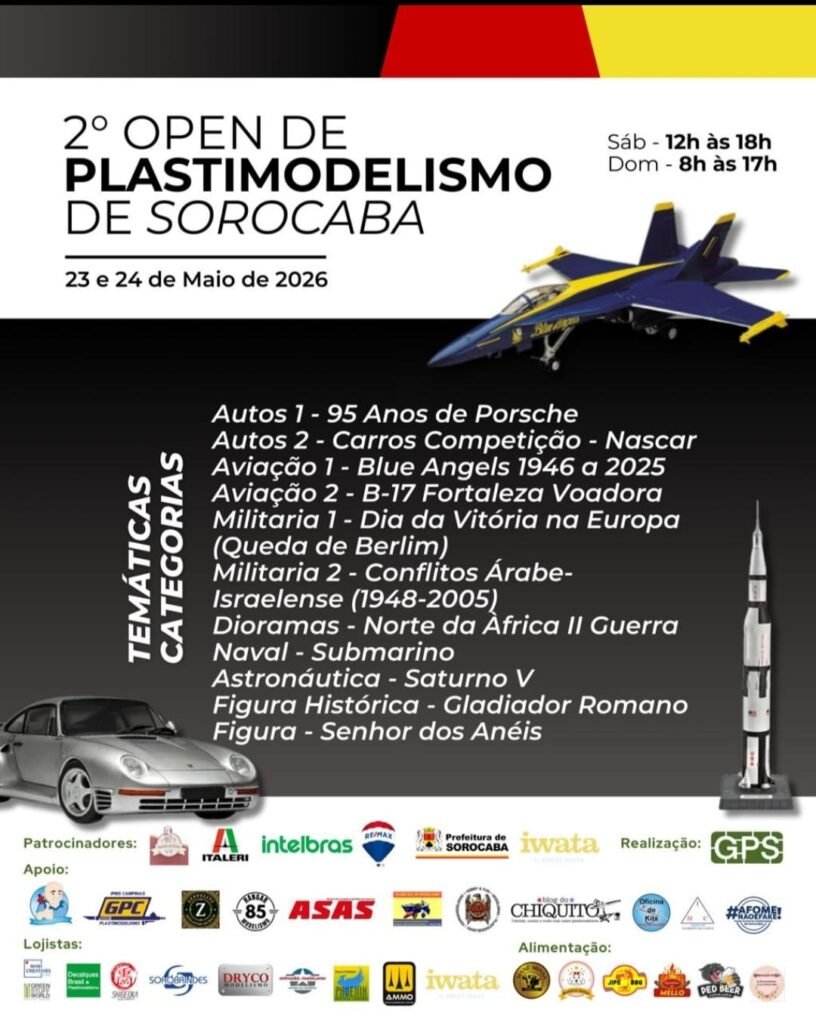 Cartaz oficial do 2º Open de Sorocaba com datas e local