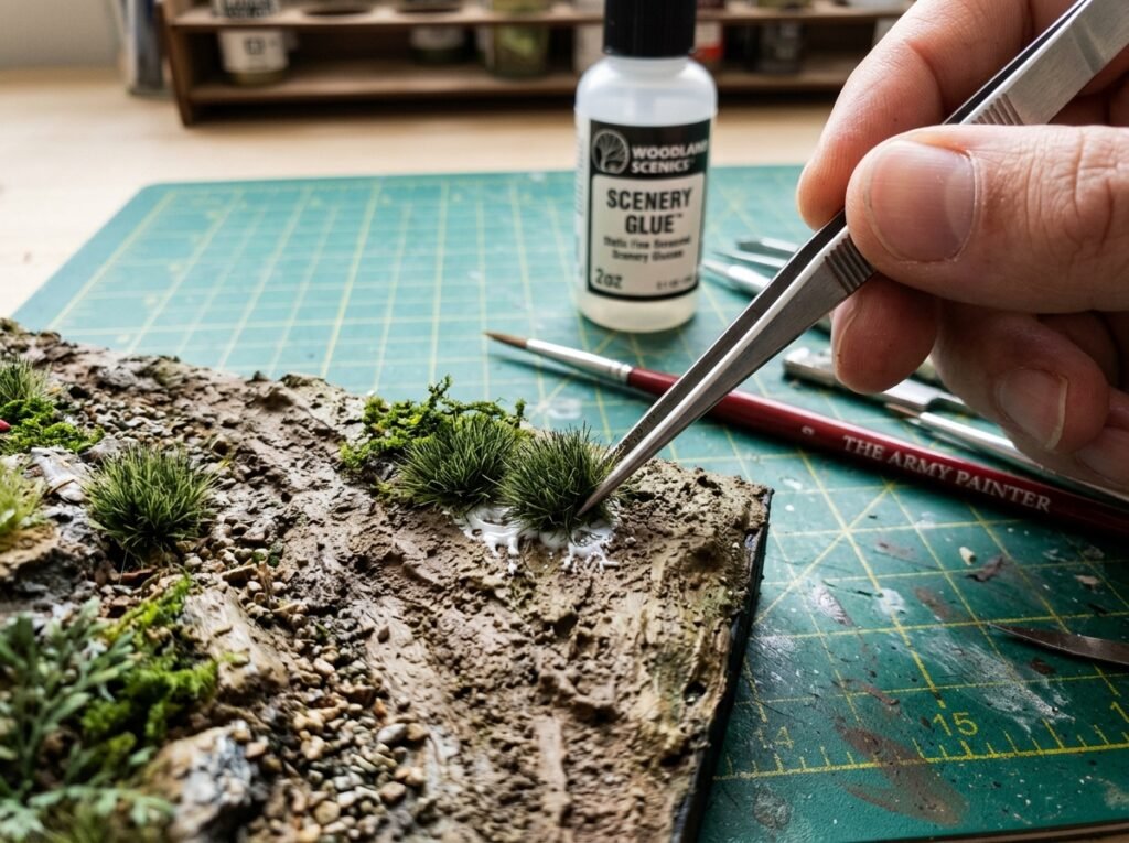 aplicar vegetação para criar um diorama