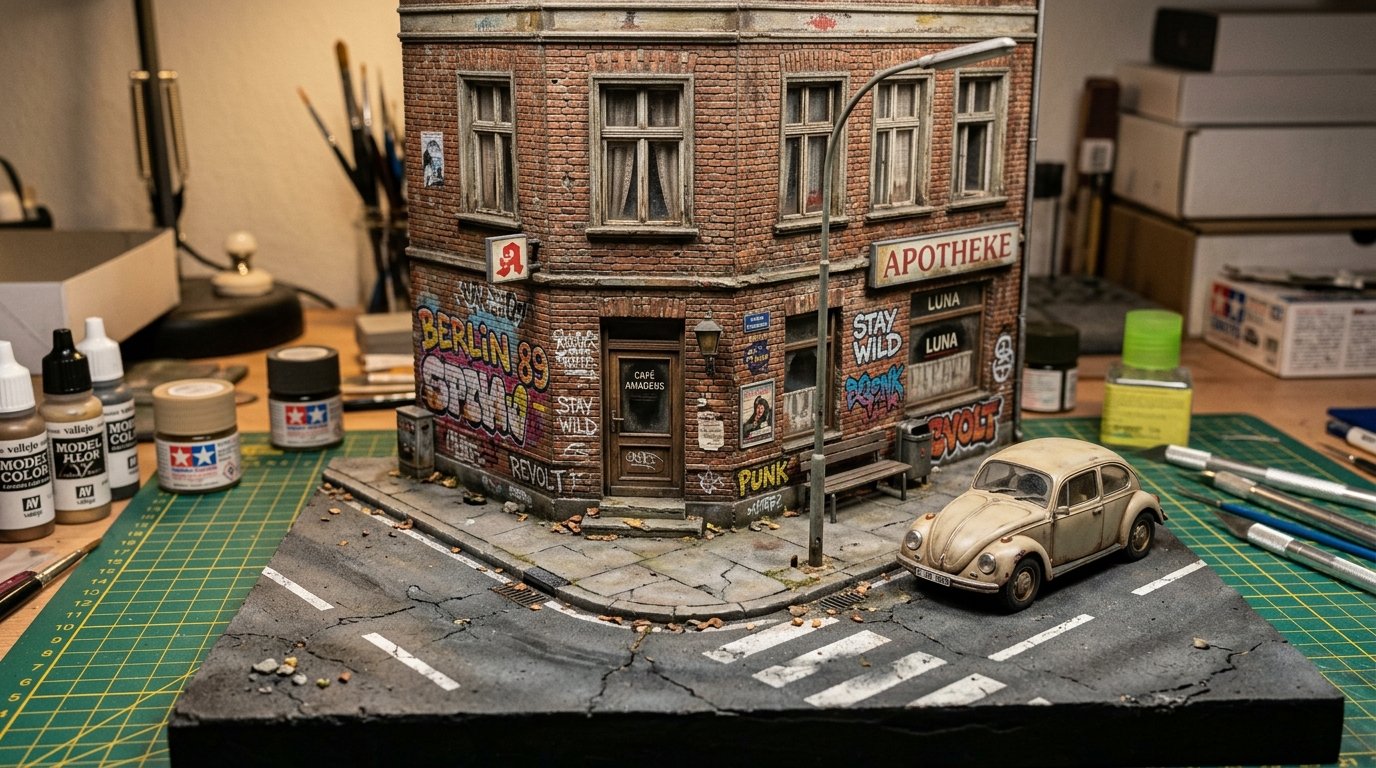 Capa dioramas urbanos no plastimodelismo