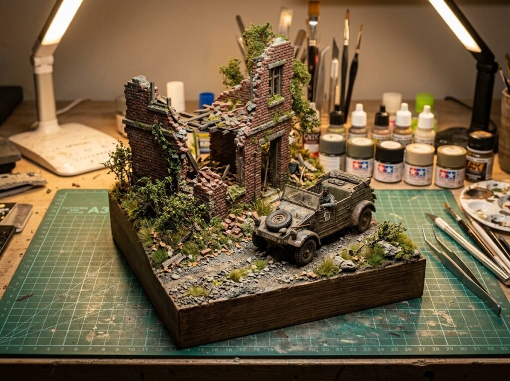 Primeira imagem de como construir um diorama completo