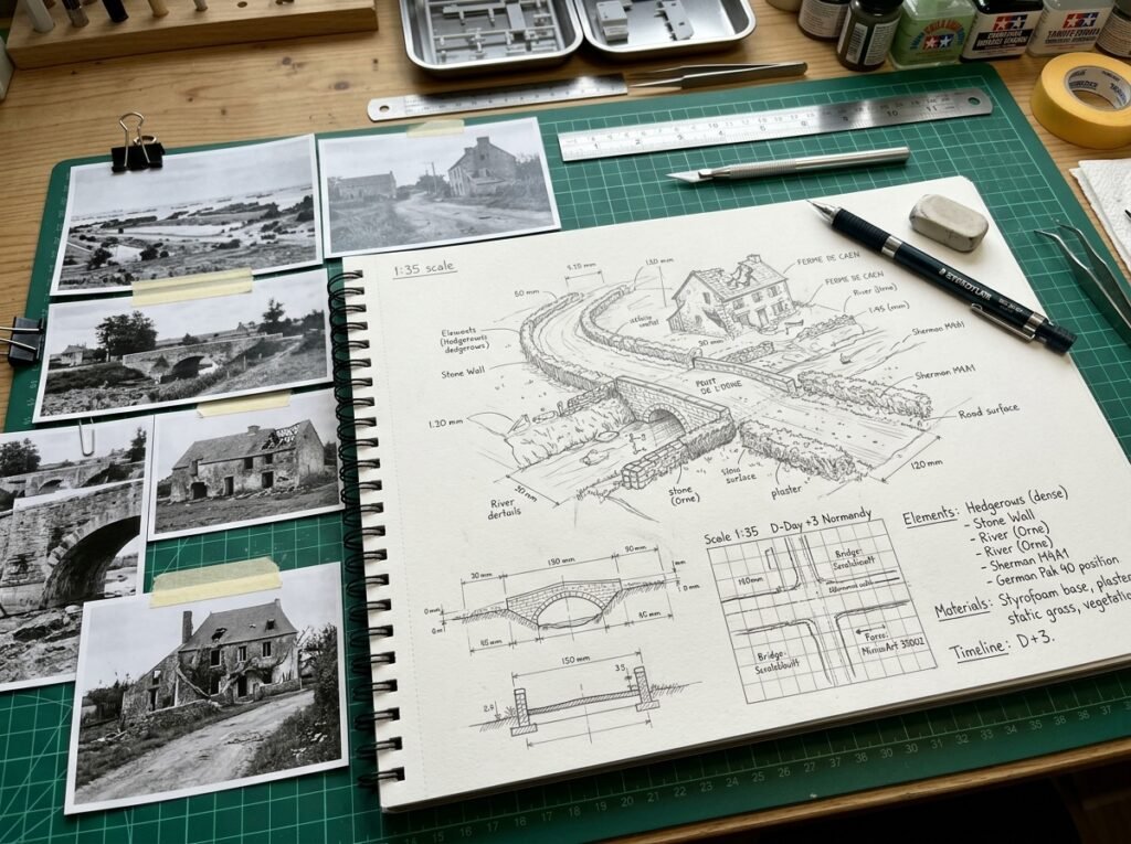 Planejamento de como construir um diorama completo